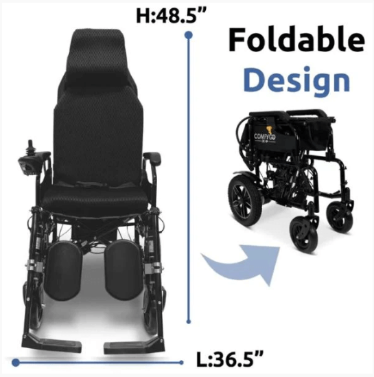 ComfyGO X-9 Reclining Powerful, and Versatile Wheelchairs - Comfortable-Chicken Pieces